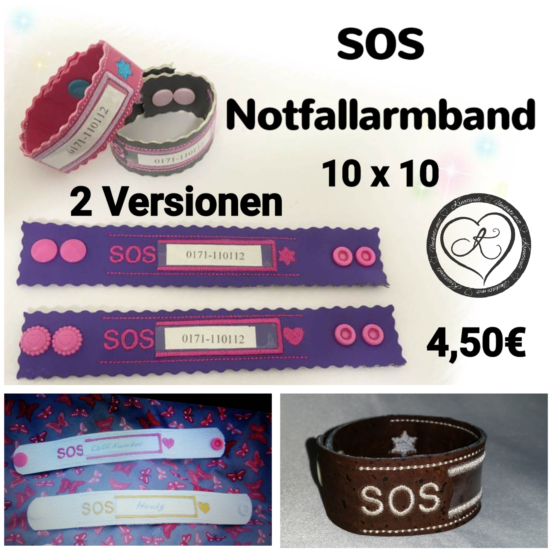 SOS-Armband / Notfallarmband für Kinder, Baustelle - .de